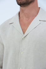 تحميل الصورة في عارض المعرض ، Occhi Men&#39;s 100% Pure Linen Shirt Beige | G Linen World
