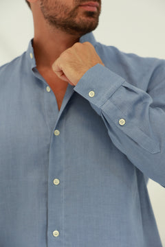 Armonia Men's Linen Shirt - Blue | G Linen World