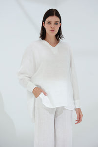 Armonia 100% Linen Shirt Blanco | G Linen World