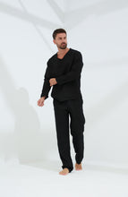 Load image into Gallery viewer, Ditta Men&#39;s 100% Linen Pants Black | G Linen World
