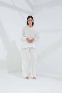Armonia 100% Linen Shirt Blanco | G Linen World