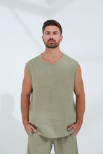 تحميل الصورة في عارض المعرض ، Commode Men&#39;s 100% Linen Top Green | G Linen World
