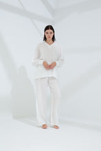 Load image into Gallery viewer, Armonia Straight Leg Linen Pants Blanco | G Linen World 
