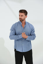 Load image into Gallery viewer, Armonia Men&#39;s Linen Shirt - Blue | G Linen World
