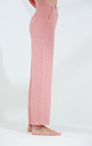 Armonia Straight Leg Linen Pants Caramel | G Linen World