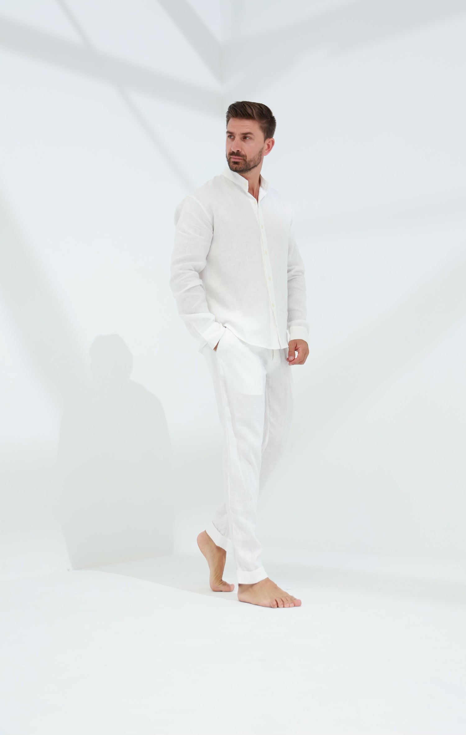 Armonia Men's Linen Pants - Optico | G Linen World