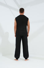 Load image into Gallery viewer, Commode Men&#39;s Relaxed Loose Fit 100% Linen Pants Black | G Linen World
