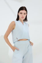 Load image into Gallery viewer, Colpo Linen Crop Top Cloud | G Linen World
