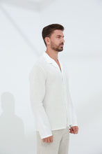 Load image into Gallery viewer, Occhi Men&#39;s 100% Pure Linen Shirt White | G Linen World 
