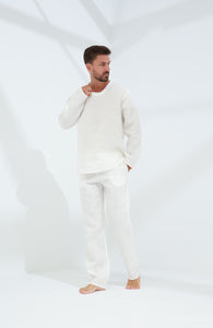 Ditta Men's 100% Linen Pants Burro | G Linen World