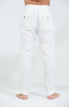 Armonia Men's Linen Pants - Optico | G Linen World