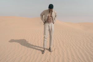 Armonia Men's 100% Linen Pants - Natural Beige | G Linen World