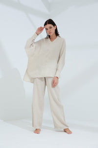 Armonia Pure Linen Shirt Sabbia | G Linen World 
