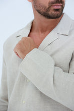 Load image into Gallery viewer, Occhi Men&#39;s 100% Pure Linen Shirt Beige | G Linen World
