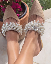 Load image into Gallery viewer, Elia Pearls Woven Backless Mules
