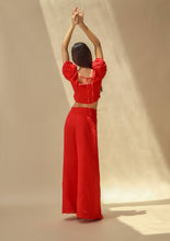 Load image into Gallery viewer, Tocco Linen Wrap Skirt - Rosso
