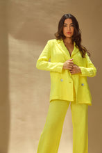 Load image into Gallery viewer, Sole Giallo Double Breasted Linen Blazer
