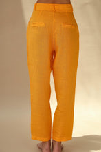 تحميل الصورة في عارض المعرض ، Fiamma Pure Linen Cigarette Leg Trousers in&nbsp;Mandarine | G Linen World 
