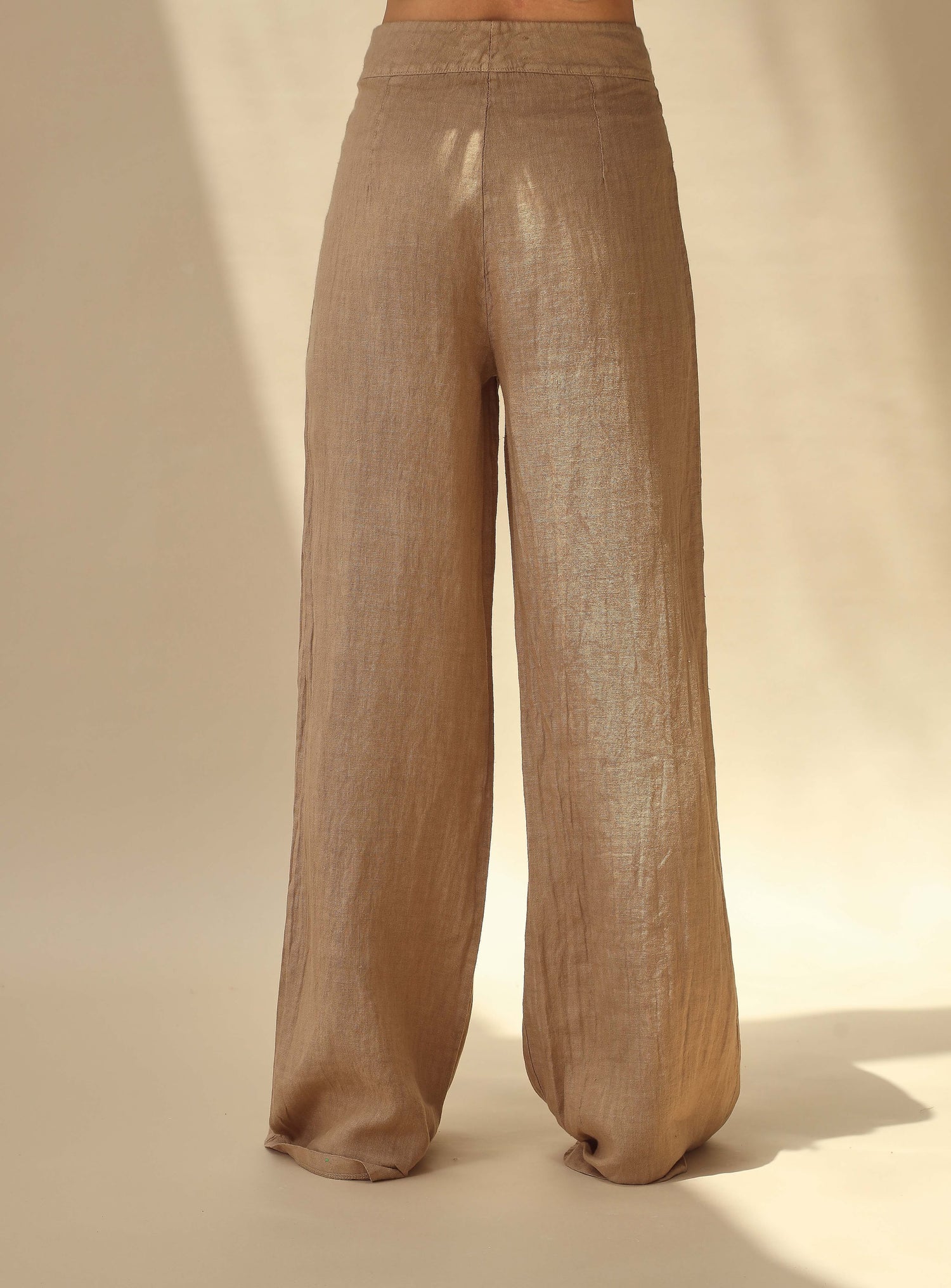 Sole Pure Linen Wide Leg Pants in Cammello | G Linen World