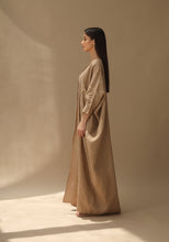 Load image into Gallery viewer, Aria Pure Linen Bisht Abaya Cammello | G Linen World
