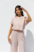 Load image into Gallery viewer, Light Pink Oia Short Sleeves Co-Ord Top - Cipria
